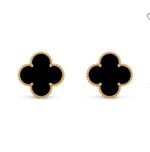 VAN CLEEF AND ARPELS 18k Magic Alhambra earrings, 2 motifs, onyx