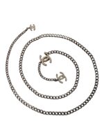CHANEL White CC Enamel Chain Necklace Belt - Image 2