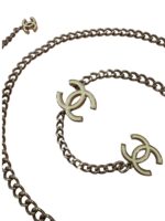 CHANEL White CC Enamel Chain Necklace Belt - Image 3