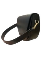 LOET Black Leather Semicircle Bag - Image 3
