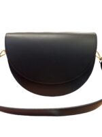 LOET Black Leather Semicircle Bag - Image 5