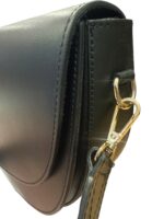 LOET Black Leather Semicircle Bag - Image 6