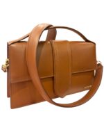 JACQUEMUS Le Bambinou Cognac Leather Bag - Image 5